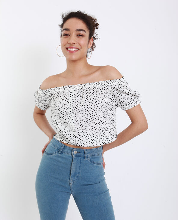 Blouse à pois blanc - Pimkie