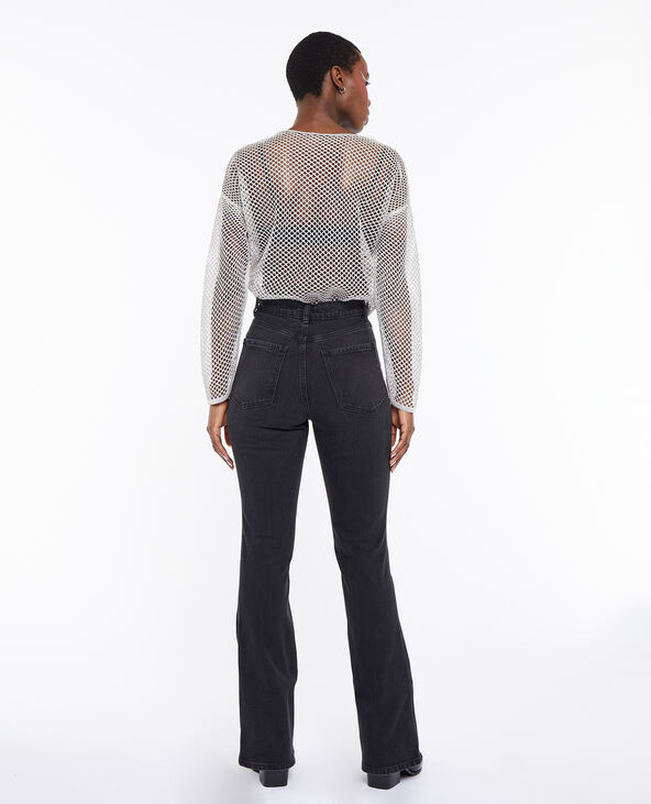 Jean flare bootcut taille haute noir - Pimkie