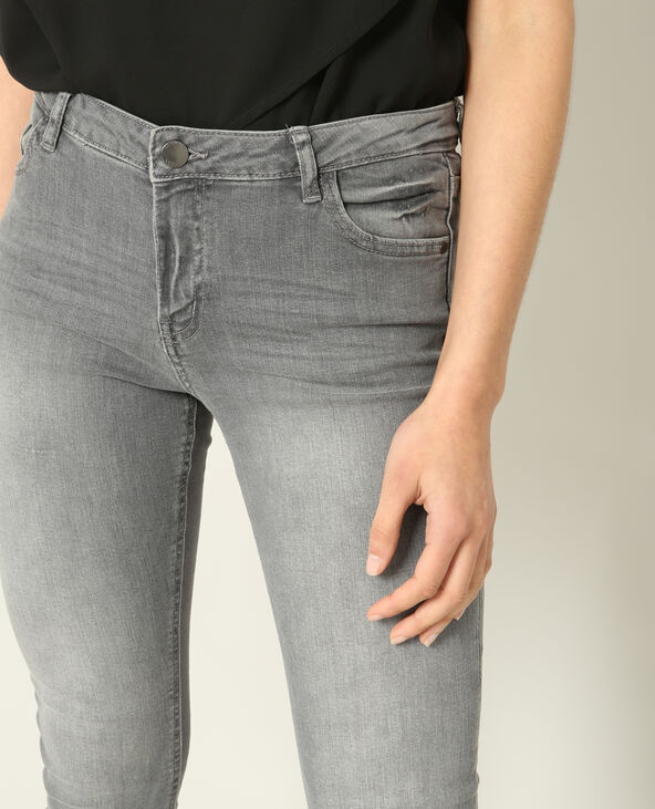 Jean skinny mid waist gris foncé - Pimkie