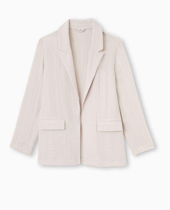 Veste blazer souple en tissu fluide