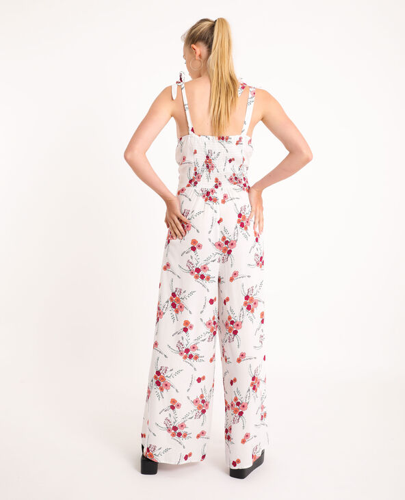 Combi-pantalon à fleurs écru - Pimkie