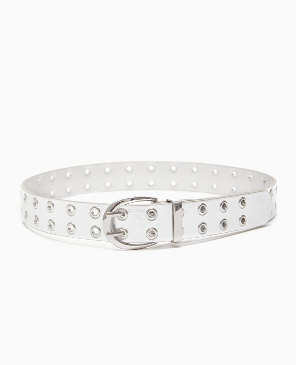 Ceinture avec œillets argenté - Pimkie