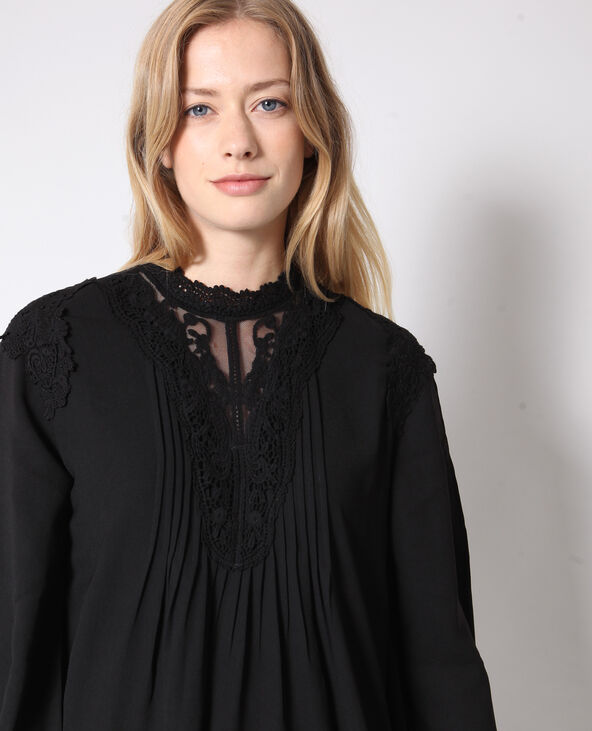 Robe détail dentelle noir - Pimkie