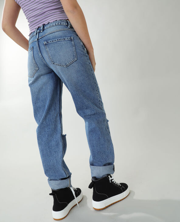 Jean straight high waist bleu - Pimkie
