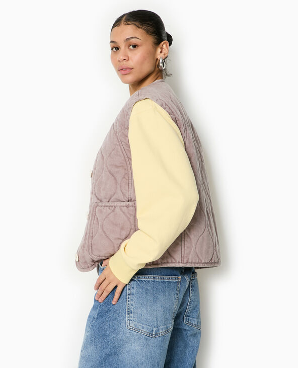 Veste matelassée sans manches violet - Pimkie