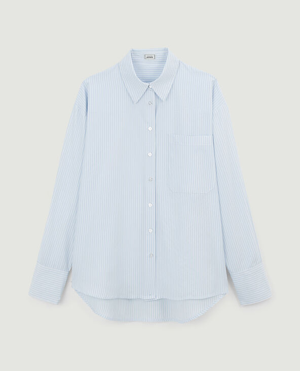 Chemise manches longues rayée bleu - Pimkie