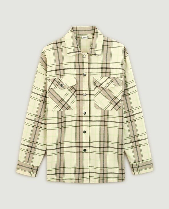Surchemise en flanelle vert - Pimkie