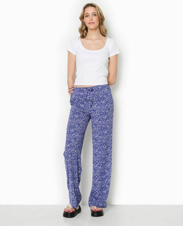 Pantalon large et fluide bleu électrique - Pimkie