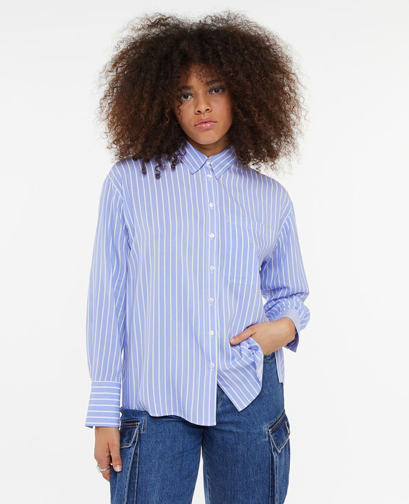 Chemise ample rayée bleu - Pimkie