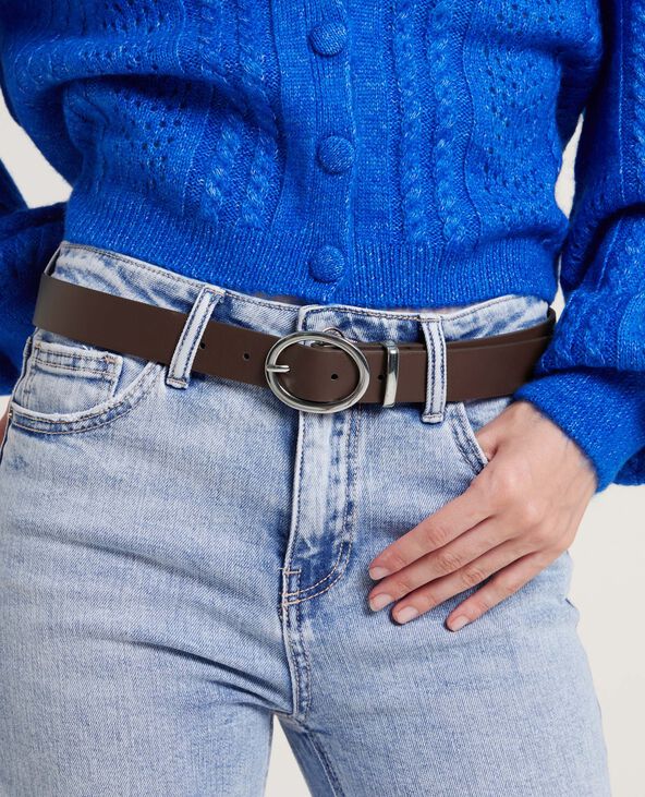 Ceinture boucle ovale marron - Pimkie