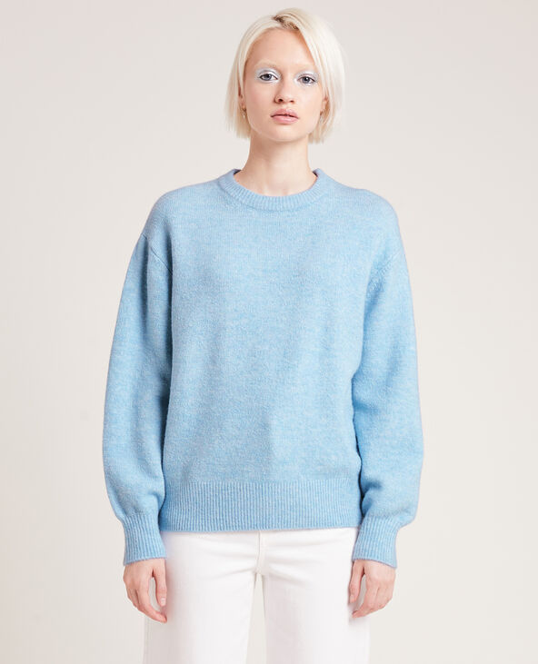 Pull en maille bleu clair - Pimkie