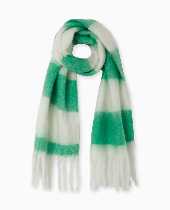 Grande écharpe en maille ultra douce vert foncé - Pimkie