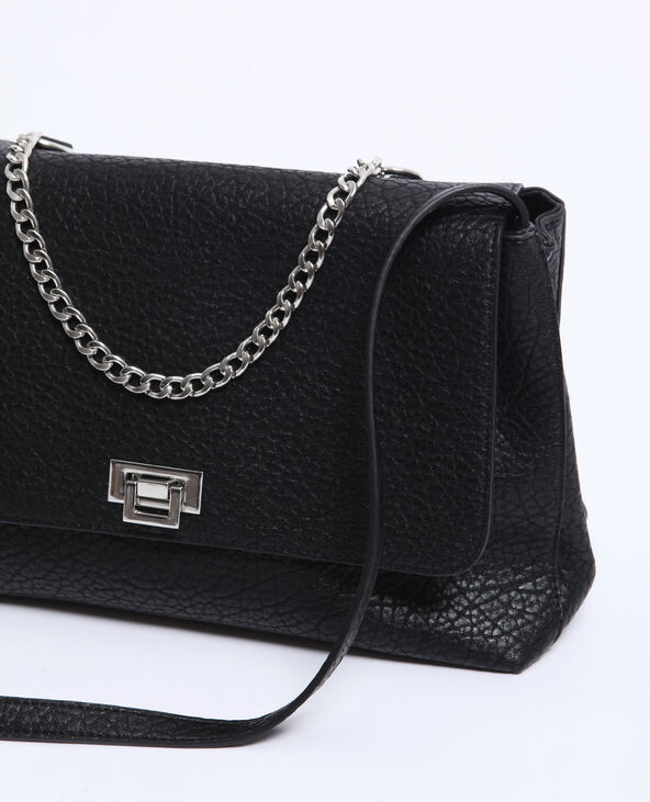 Grand sac en simili cuir noir - Pimkie