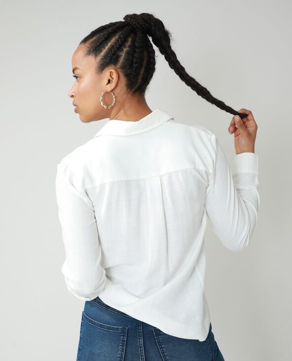 Chemise oversize asymétrique blanc - Pimkie