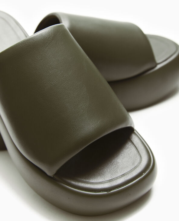 Mules compensées vert kaki - Pimkie