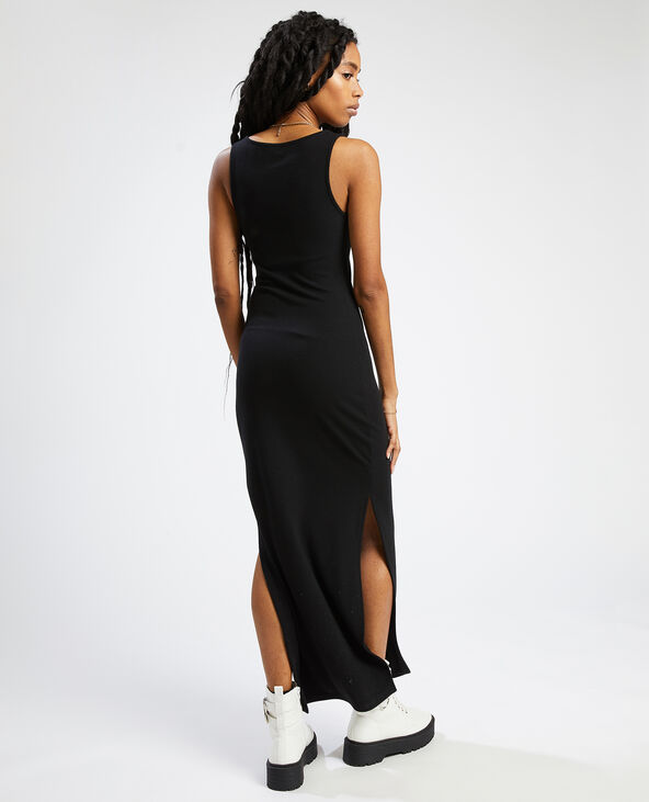 Robe longue et moulante noir - Pimkie