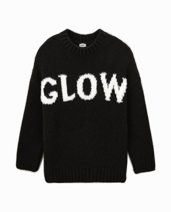 Pull oversize en grosse maille noir - Pimkie