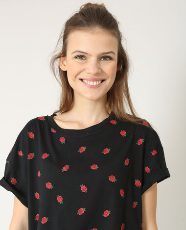T-shirt imprimé noir - Pimkie