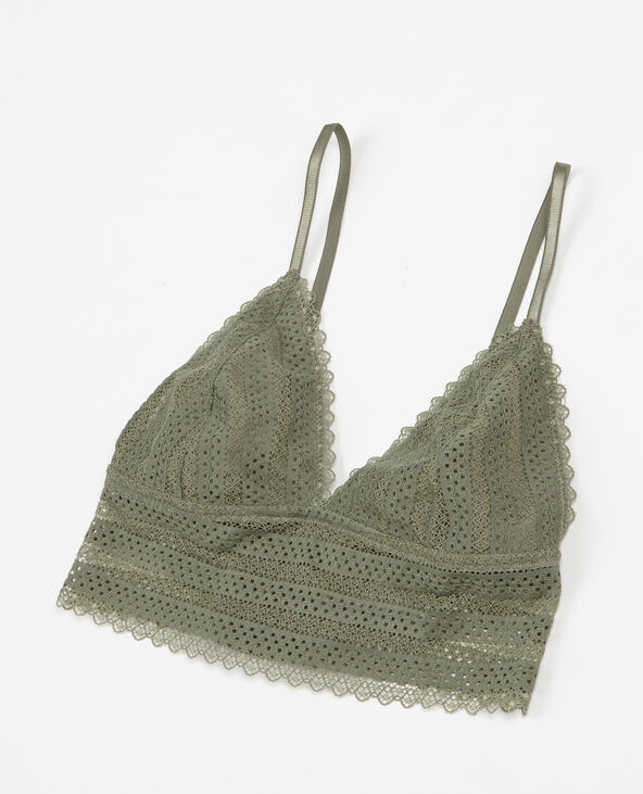 Soutien-gorge triangle sans armatures vert de gris - Pimkie