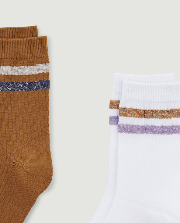 Lot de 2 paires de chaussettes blanc - Pimkie