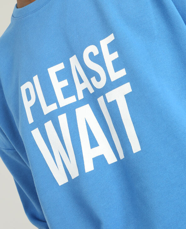 Sweat à message bleu - Pimkie