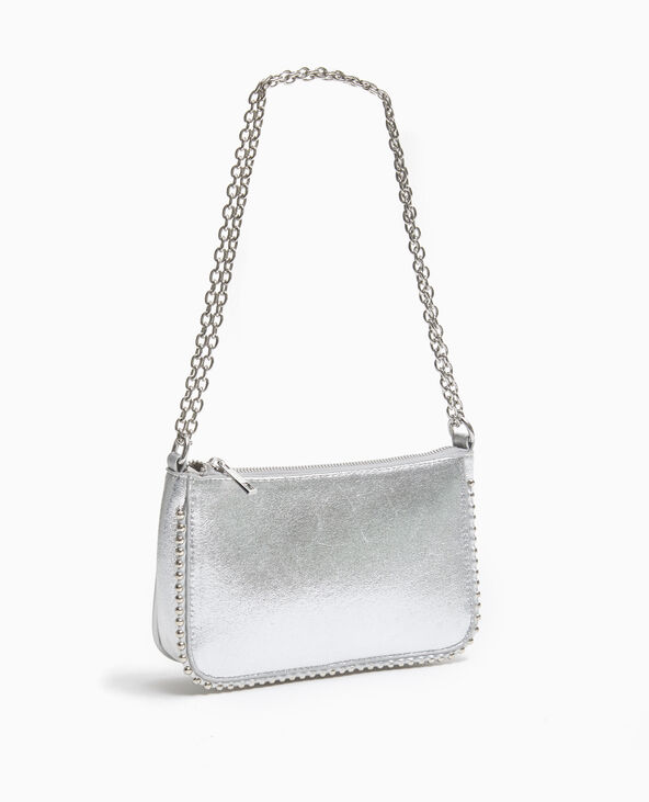 Sac pochette avec bandoulière chaine argenté - Pimkie