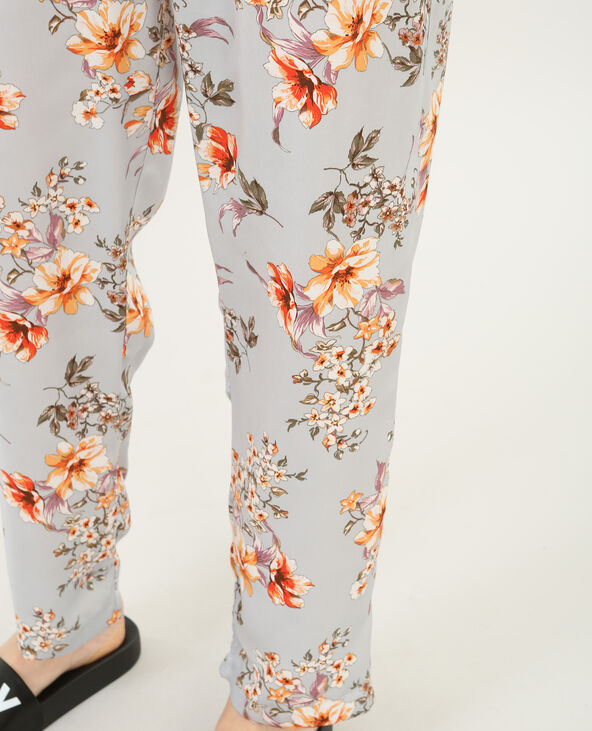 Pantalon homewear satin imprimé bleu - Pimkie