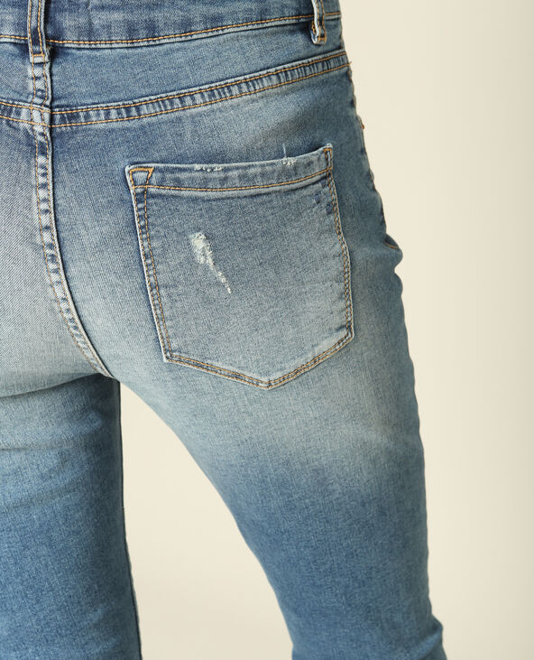 Jean skinny destroy bleu foncé - Pimkie