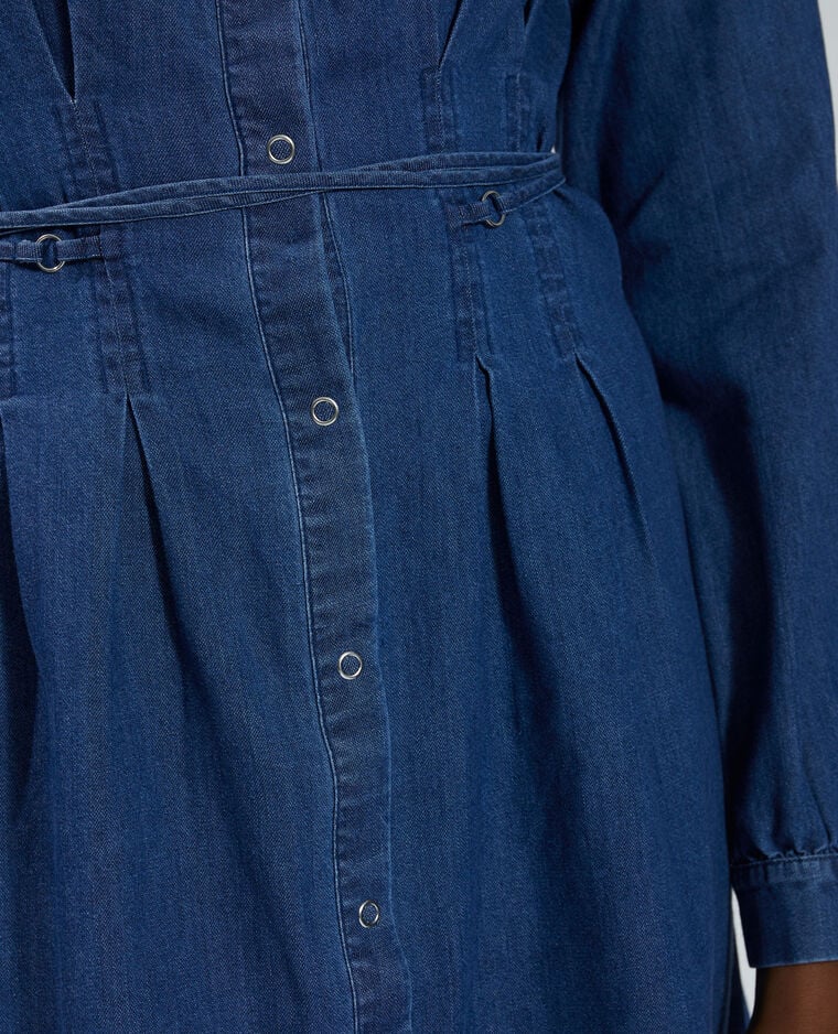 Robe chemise en jean bleu - Pimkie
