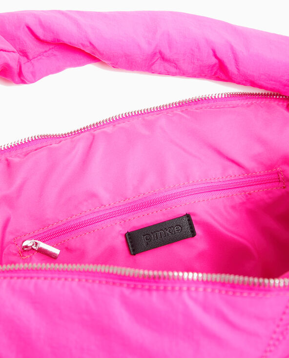 Grand sac en matière matelassée rose fuchsia - Pimkie