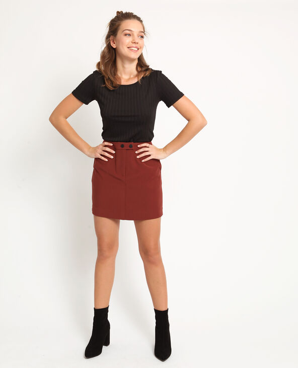 Jupe fluide bordeaux - Pimkie