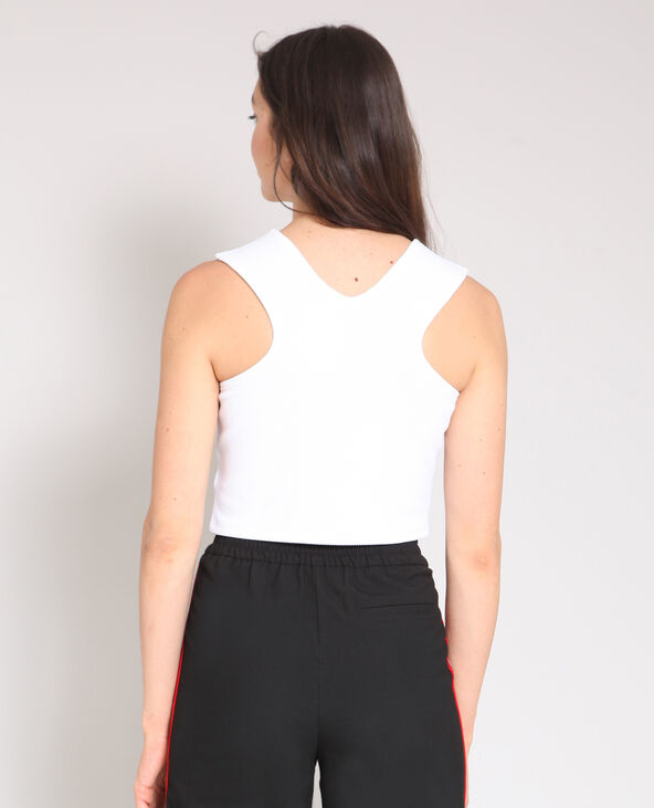 Crop top sans manches blanc - Pimkie