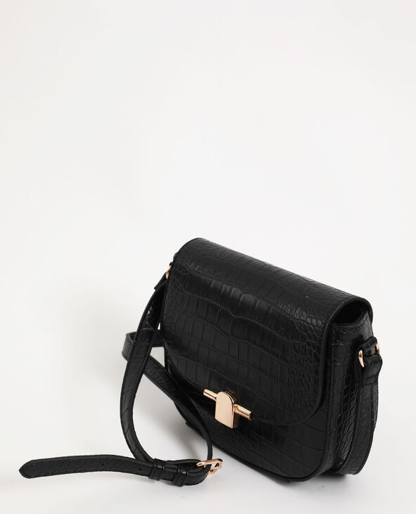 Petit sac croco noir - Pimkie