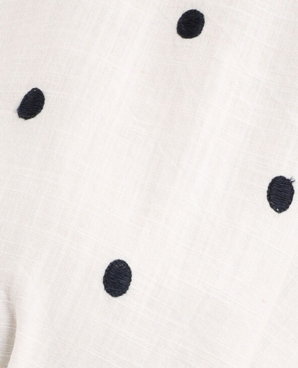 Robe chemisier manches bouffantes blanc - Pimkie