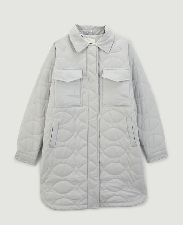 Manteau oversize matelassé bleu turquoise - Pimkie