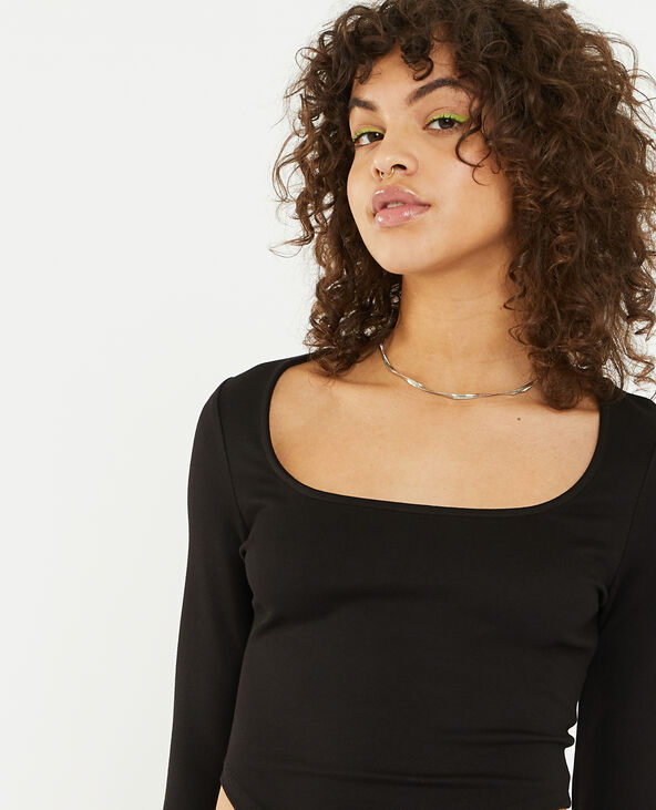 Top court manches longues noir - Pimkie