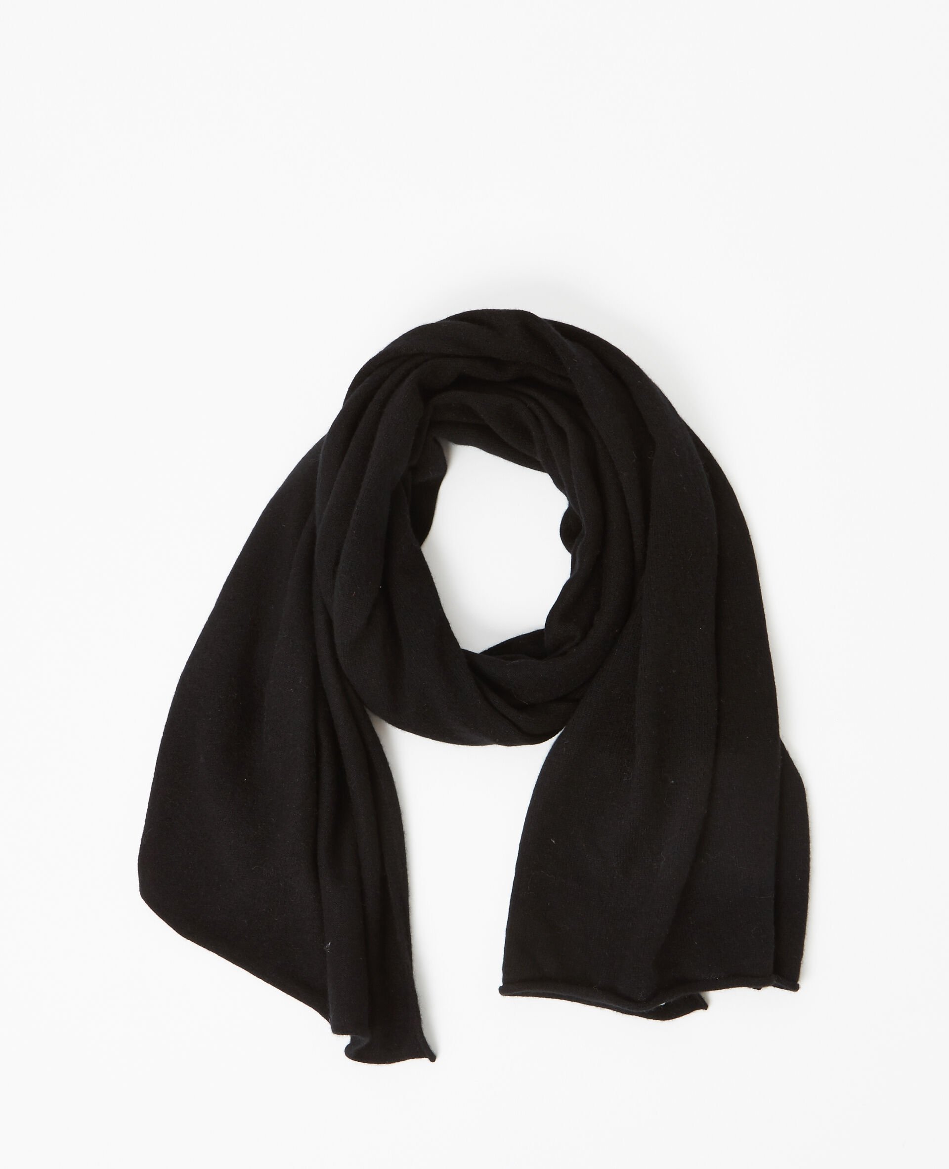 Echarpe noire femme cachemire