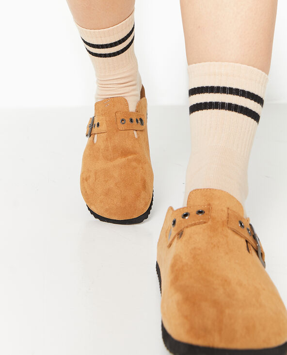 Paire de chaussettes avec bandes noir - Pimkie