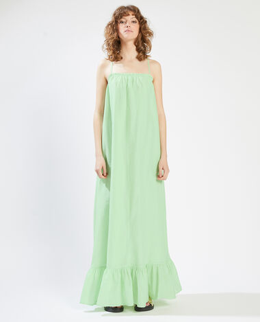 Robe longue à bretelles vert anis - Pimkie