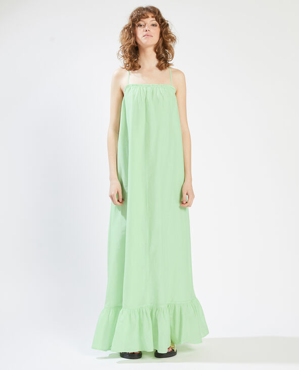 Robe longue à bretelles vert anis - Pimkie