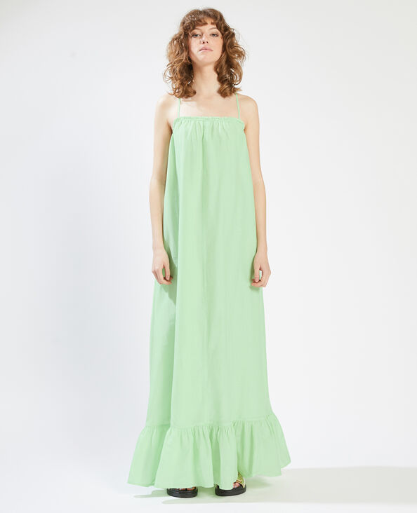 Robe longue à bretelles vert anis - Pimkie