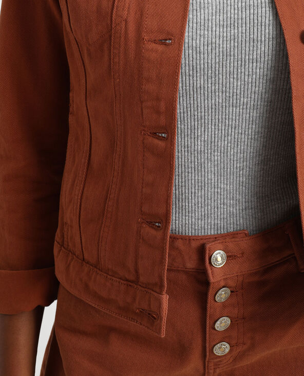 Veste en jean marron - Pimkie