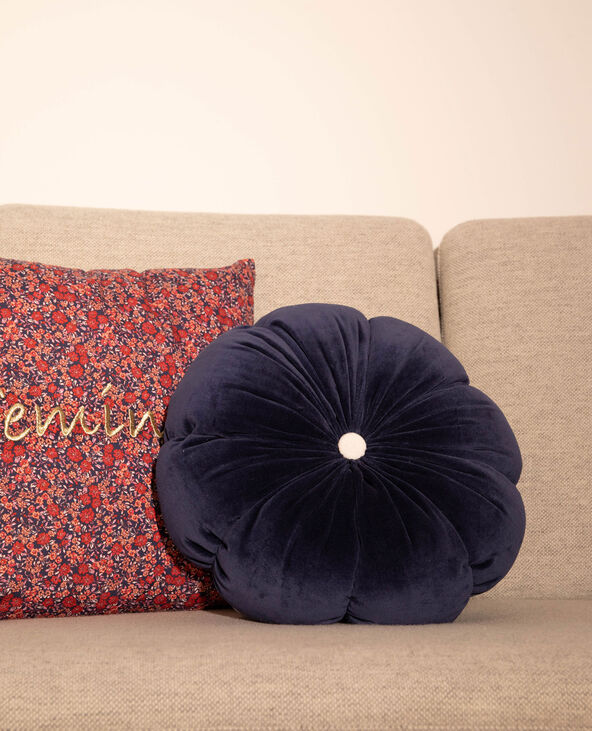 Coussin fleur bleu marine - Pimkie
