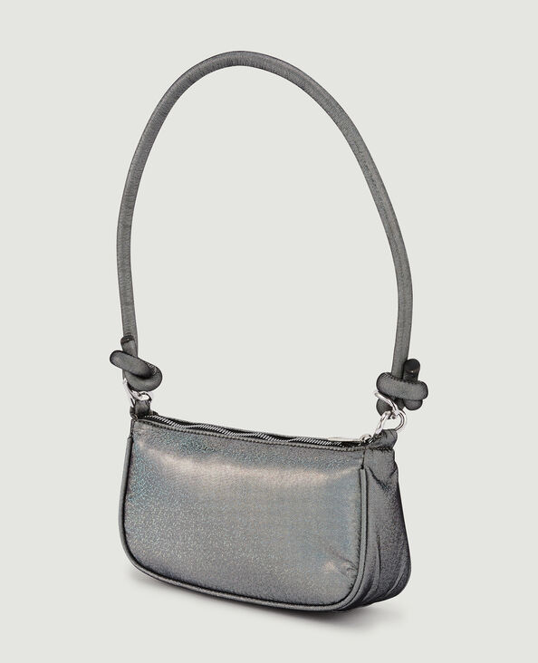 Sac baguette tissu métallisé argenté - Pimkie
