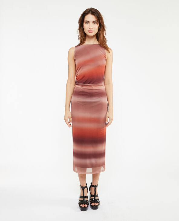 Robe longue en micro-mesh rose clair - Pimkie