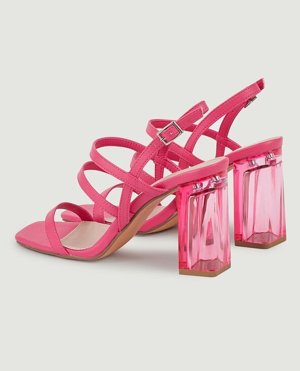 Sandales talon translucides rose - Pimkie