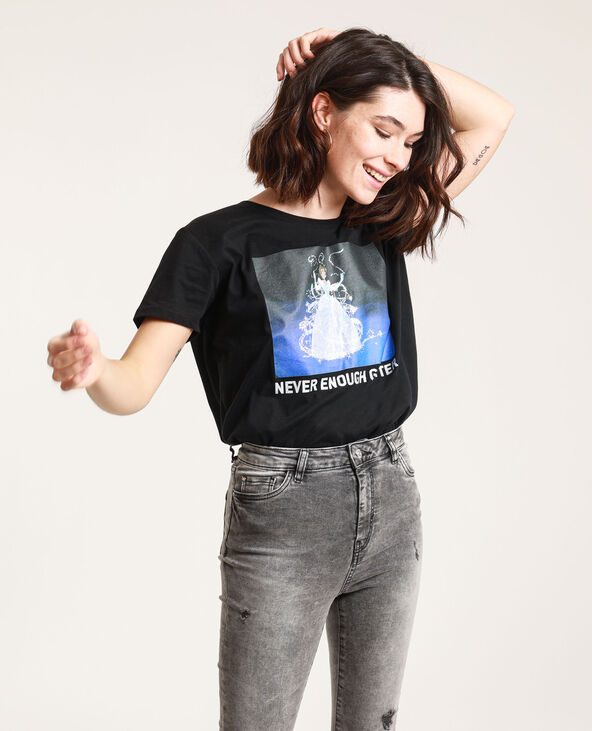 T-shirt Cendrillon noir - Pimkie