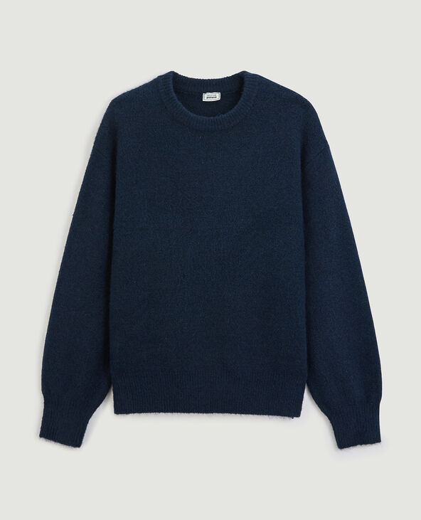 Pull maille col rond bleu marine - Pimkie