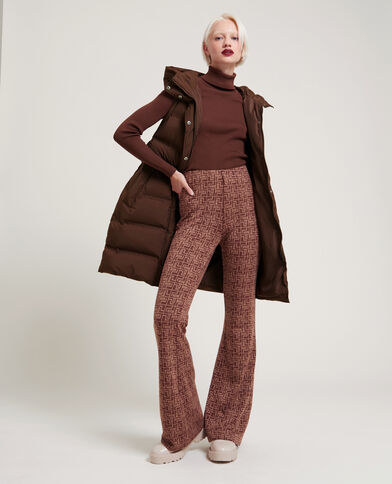 Doudoune mi-longue sans manches marron - Pimkie