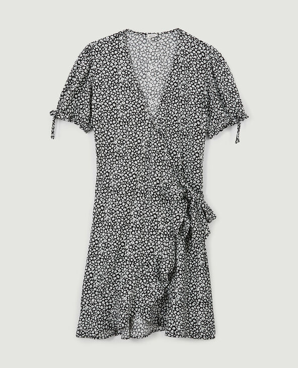 Robe courte cache-cœur noir - Pimkie